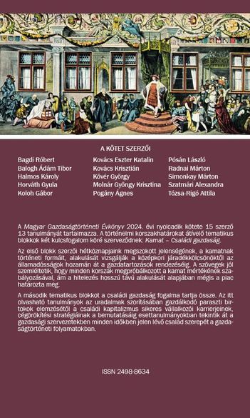 Megjelent a 2024. évi Magyar Gazdaságtörténeti Évkönyv!